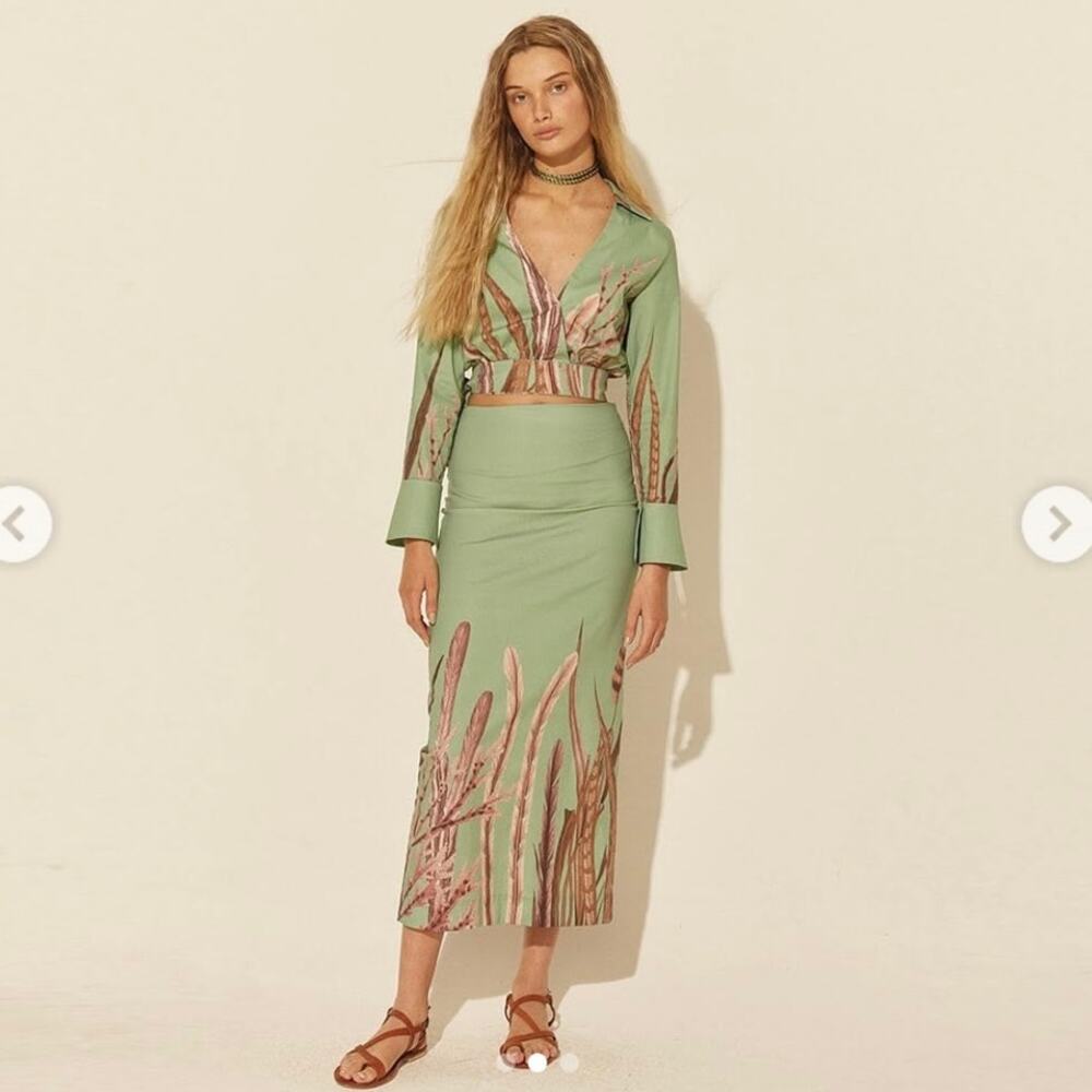 NWT‎ Solange M S-Mode Argentina Traful Long Skirt Sz S Feminine Art to Wear